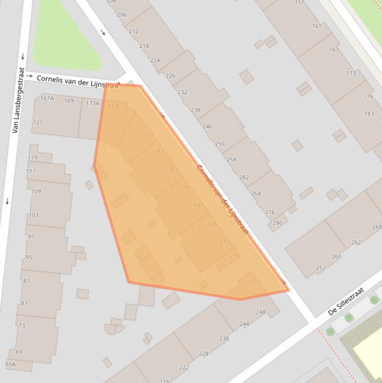 Kaart van postcodegebied 2593NH.