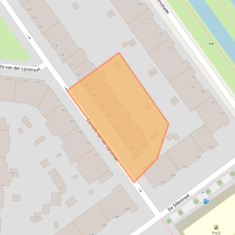 Kaart van postcodegebied 2593NR.