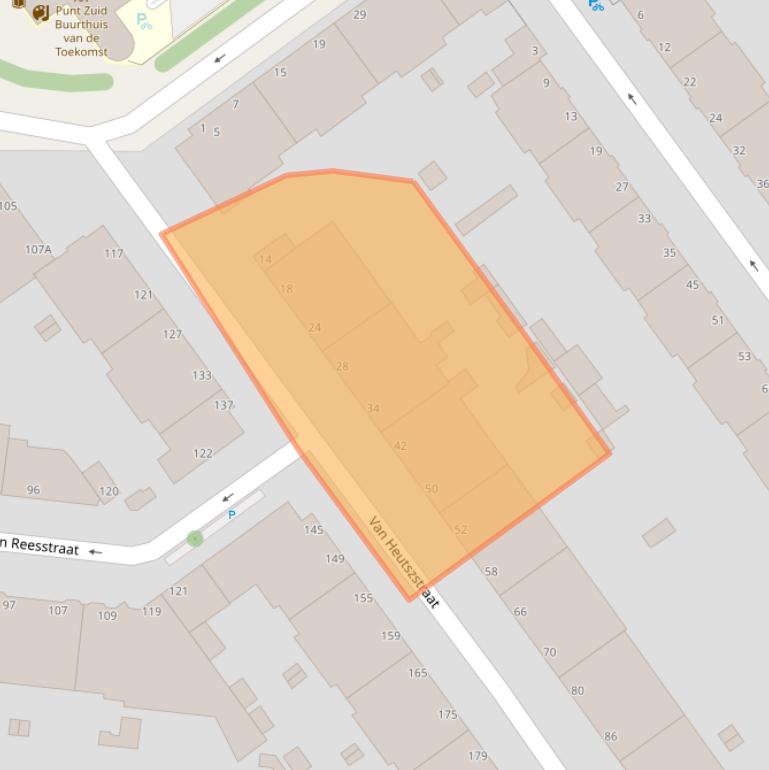 Kaart van postcodegebied 2593PK.