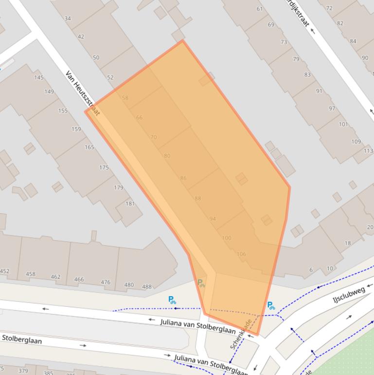 Kaart van postcodegebied 2593PL.