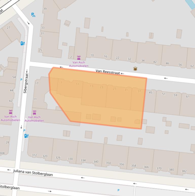 Kaart van postcodegebied 2593PM.