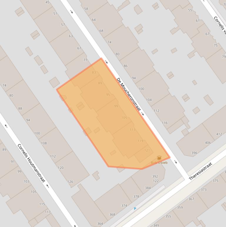 Kaart van postcodegebied 2593PZ.