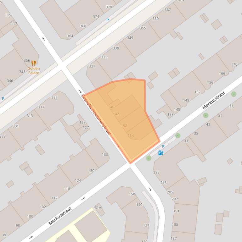 Kaart van postcodegebied 2593RL.