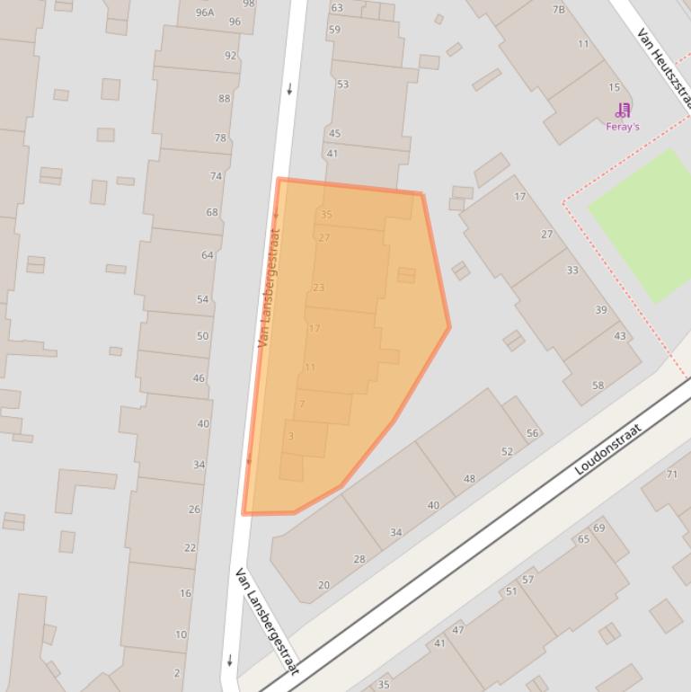 Kaart van postcodegebied 2593RZ.