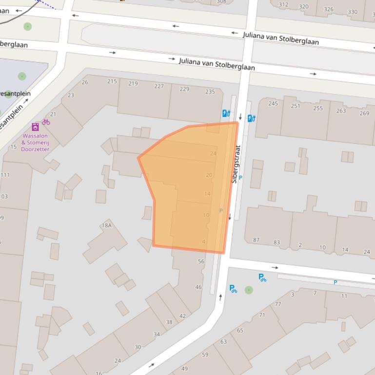 Kaart van postcodegebied 2593SM.