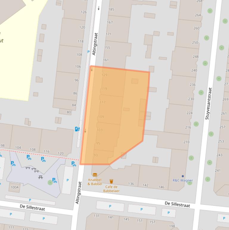 Kaart van postcodegebied 2593ST.