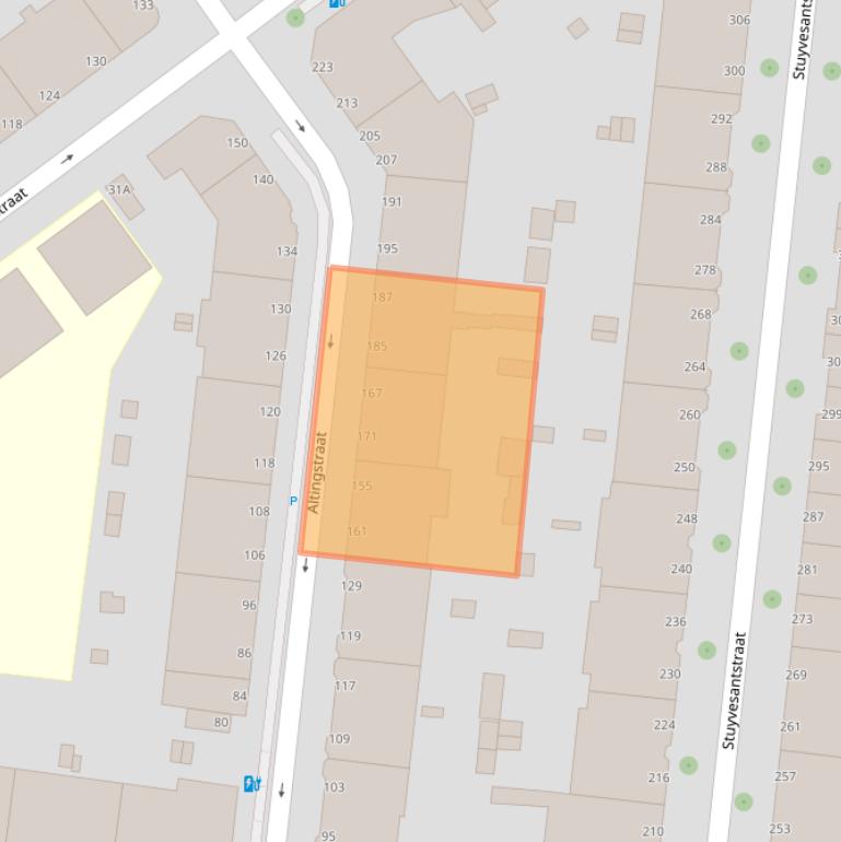 Kaart van postcodegebied 2593SV.