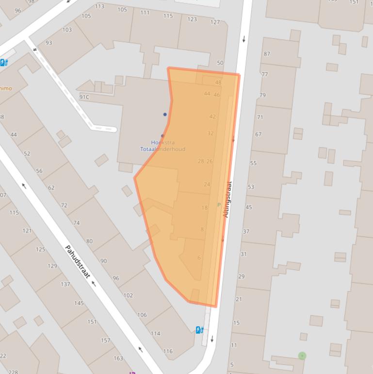 Kaart van postcodegebied 2593SX.