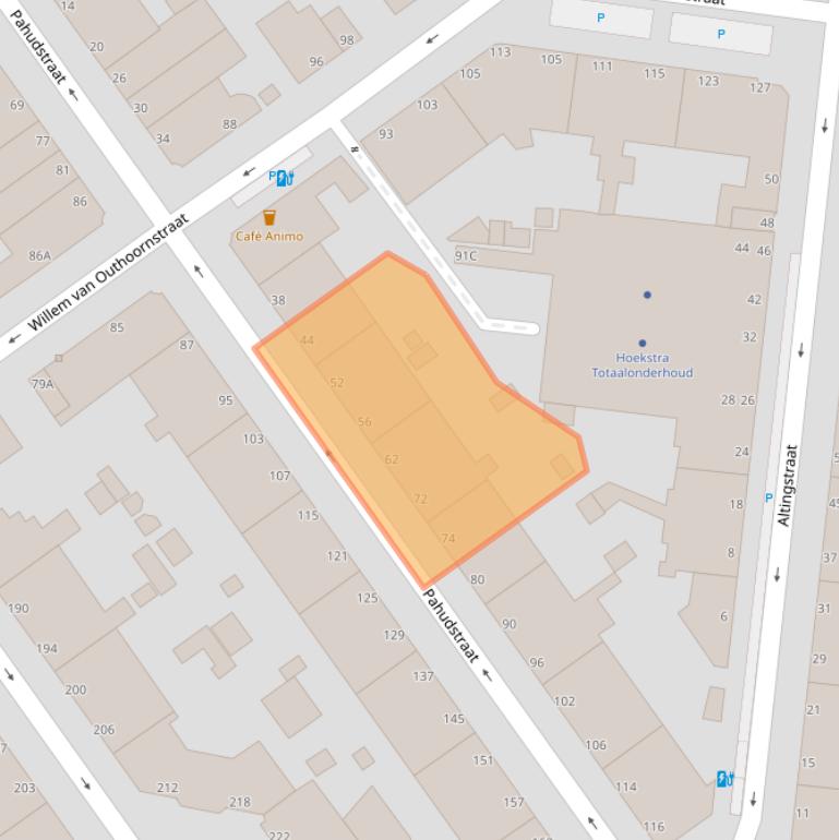 Kaart van postcodegebied 2593TH.