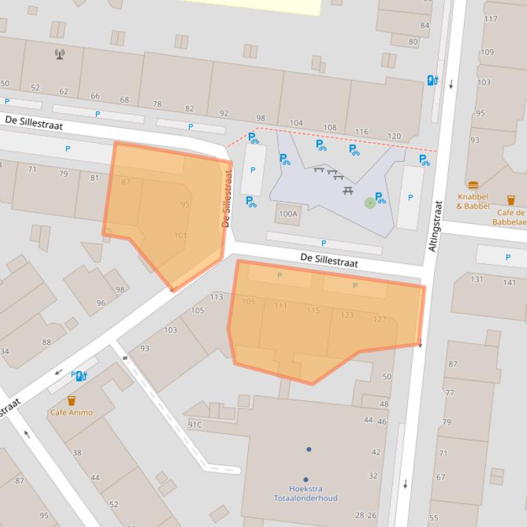 Kaart van postcodegebied 2593TV.