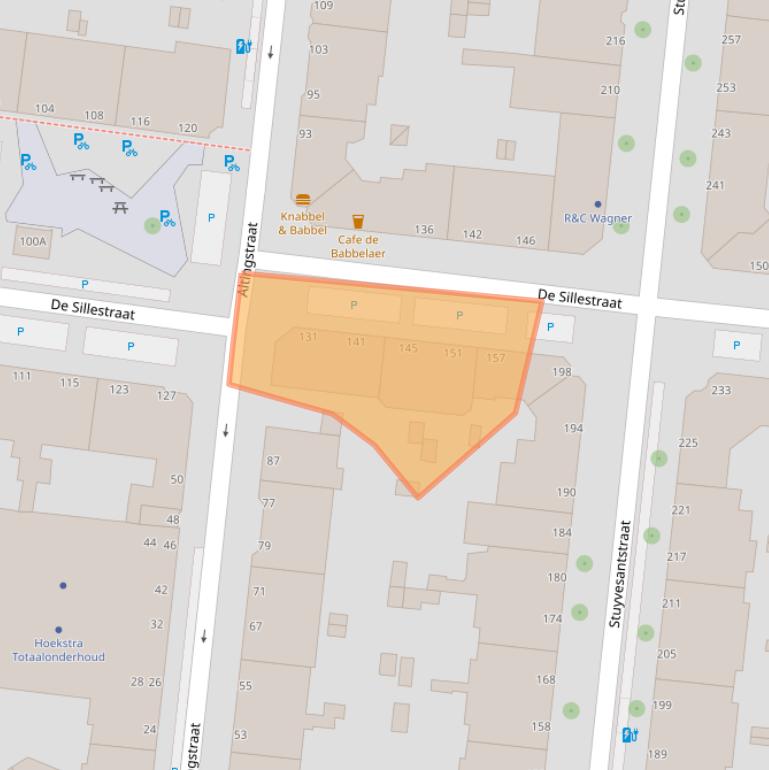 Kaart van postcodegebied 2593TW.