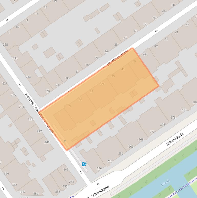 Kaart van postcodegebied 2593VG.