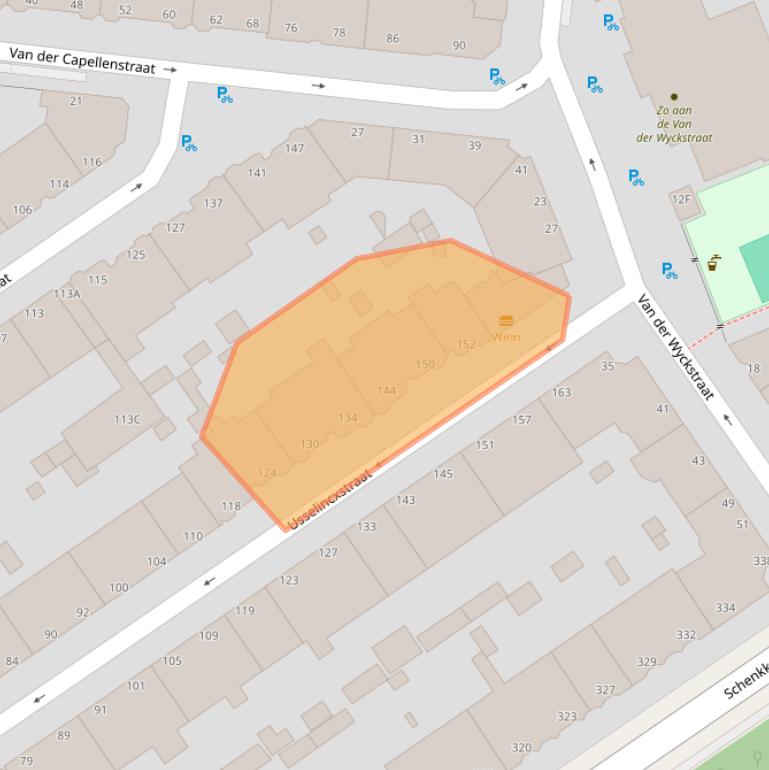 Kaart van postcodegebied 2593VP.