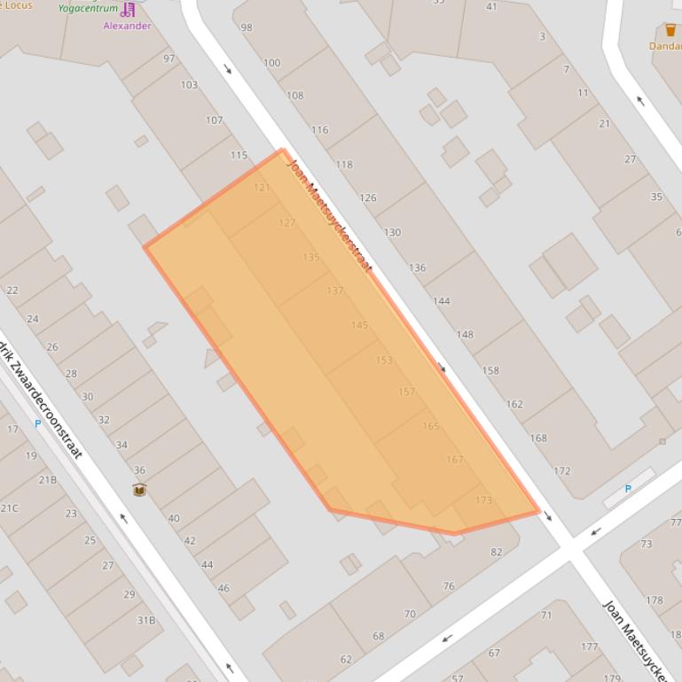 Kaart van postcodegebied 2593ZG.