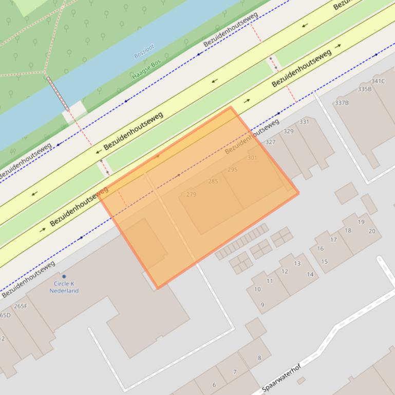 Kaart van postcodegebied 2594AP.