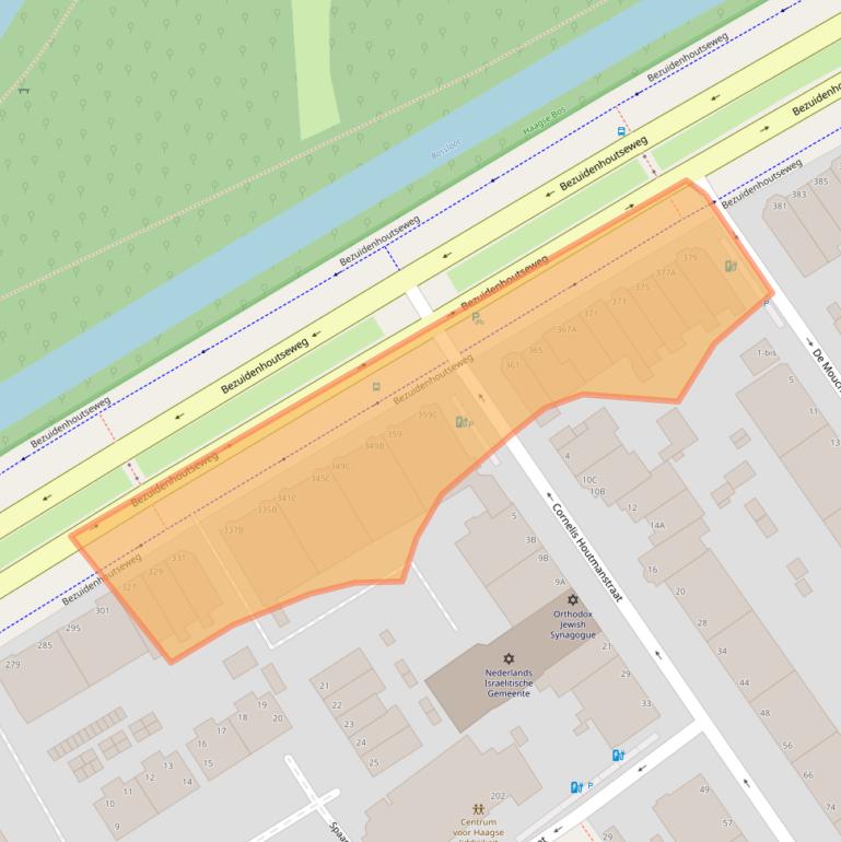 Kaart van postcodegebied 2594AR.