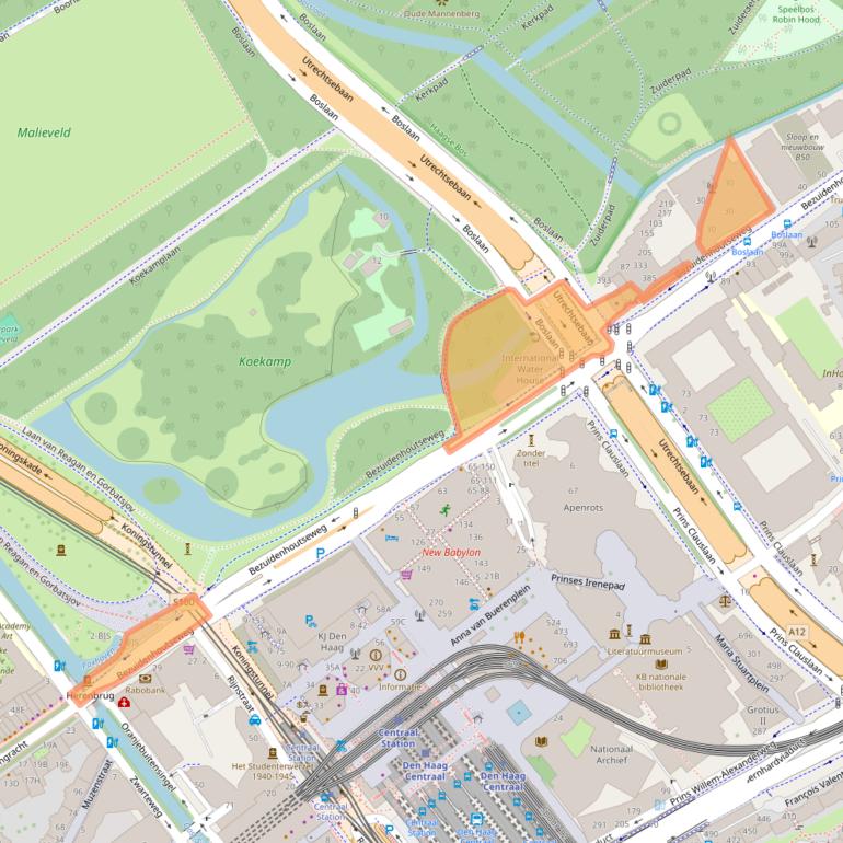 Kaart van postcodegebied 2594AV.