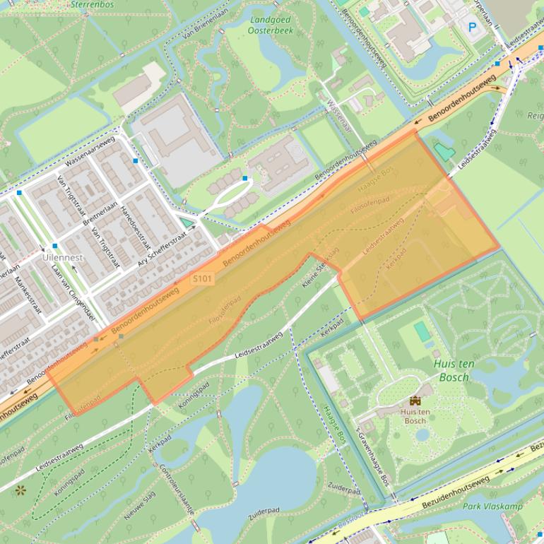 Kaart van postcodegebied 2594BA.