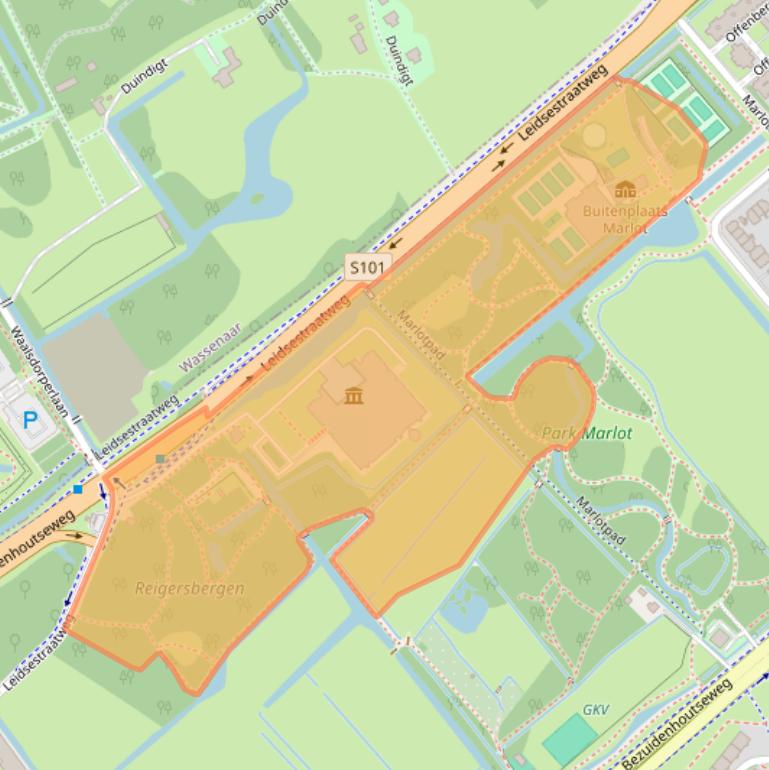 Kaart van postcodegebied 2594BB.