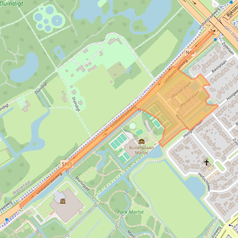 Kaart van postcodegebied 2594BM.