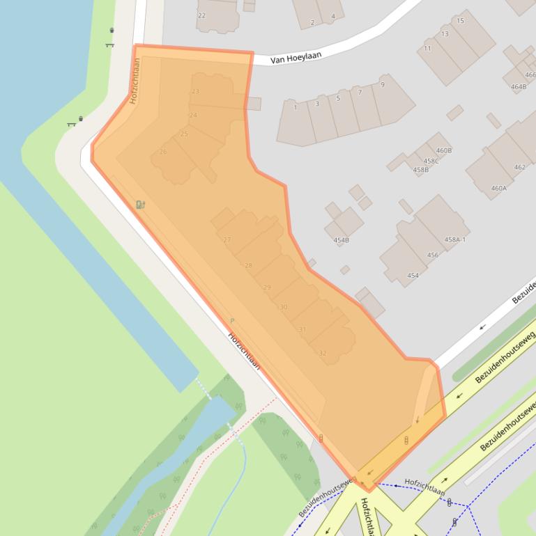 Kaart van postcodegebied 2594CD.