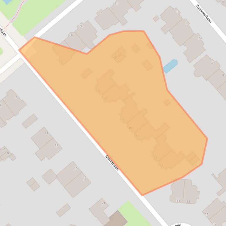 Kaart van postcodegebied 2594CM.