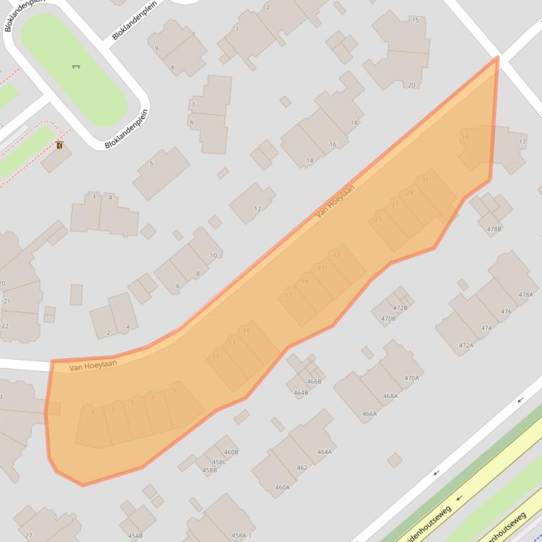 Kaart van postcodegebied 2594CN.