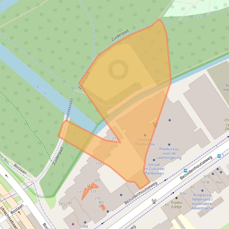 Kaart van postcodegebied 2594NE.