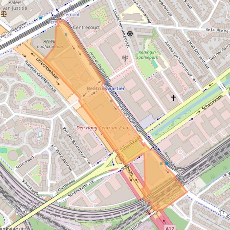 Kaart van postcodegebied 2595AK.