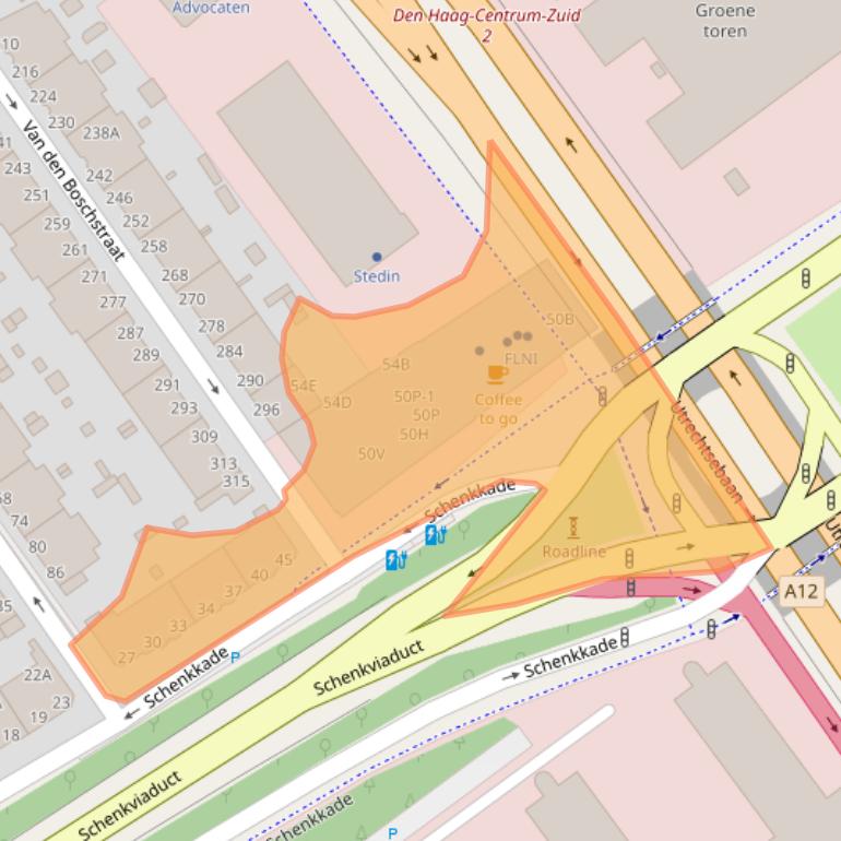 Kaart van postcodegebied 2595AR.