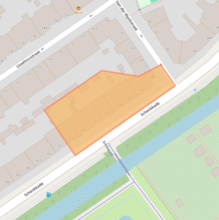 Kaart van postcodegebied 2595BA.