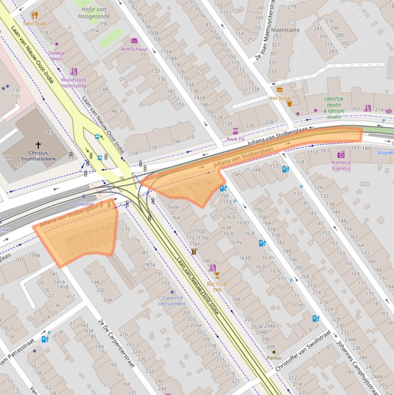 Kaart van postcodegebied 2595CC.