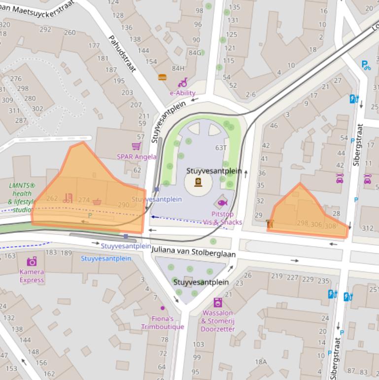 Kaart van postcodegebied 2595CP.