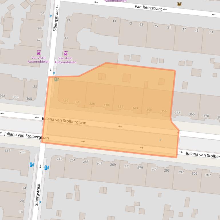 Kaart van postcodegebied 2595CR.