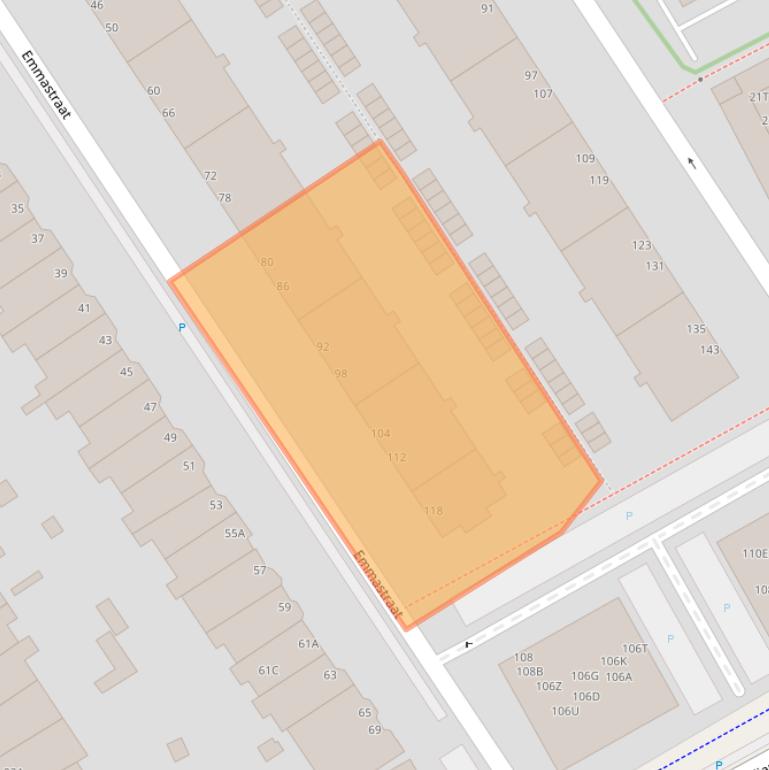 Kaart van postcodegebied 2595EL.