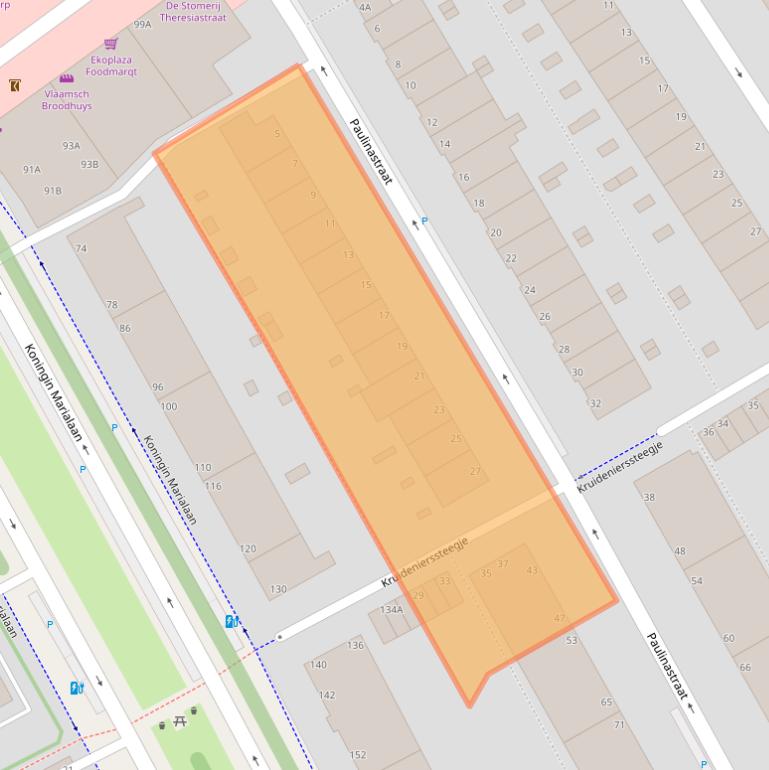 Kaart van postcodegebied 2595GG.