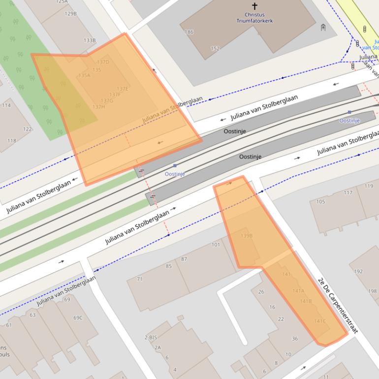 Kaart van postcodegebied 2595HH.