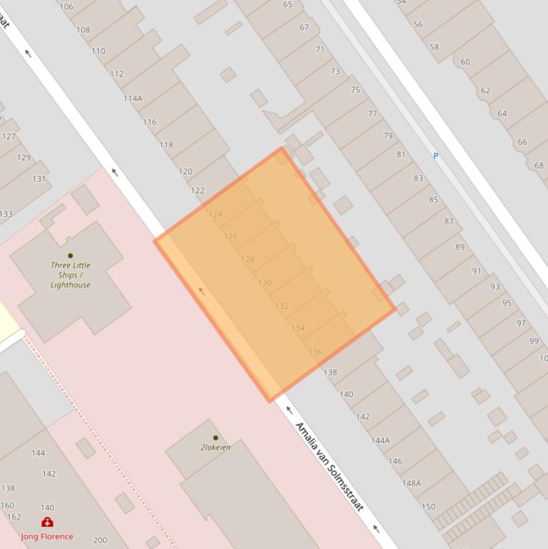 Kaart van postcodegebied 2595TD.