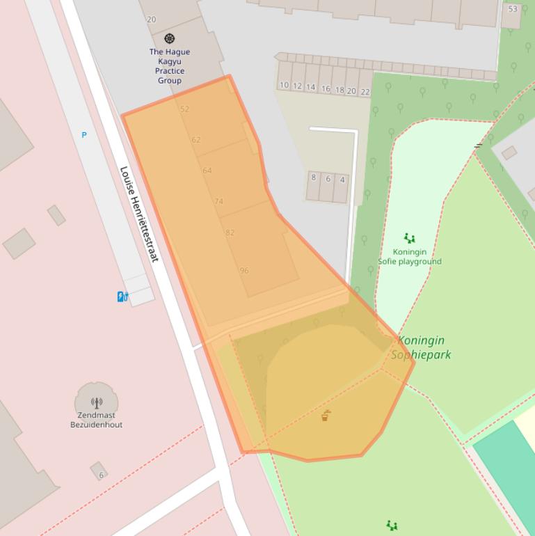 Kaart van postcodegebied 2595TJ.