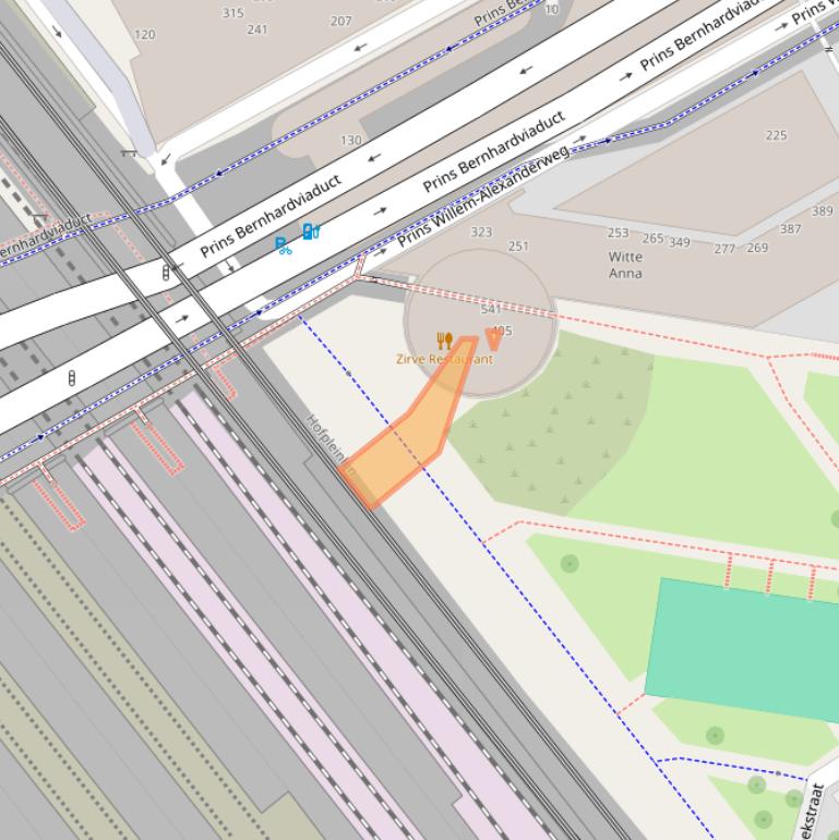 Kaart van postcodegebied 2595TX.