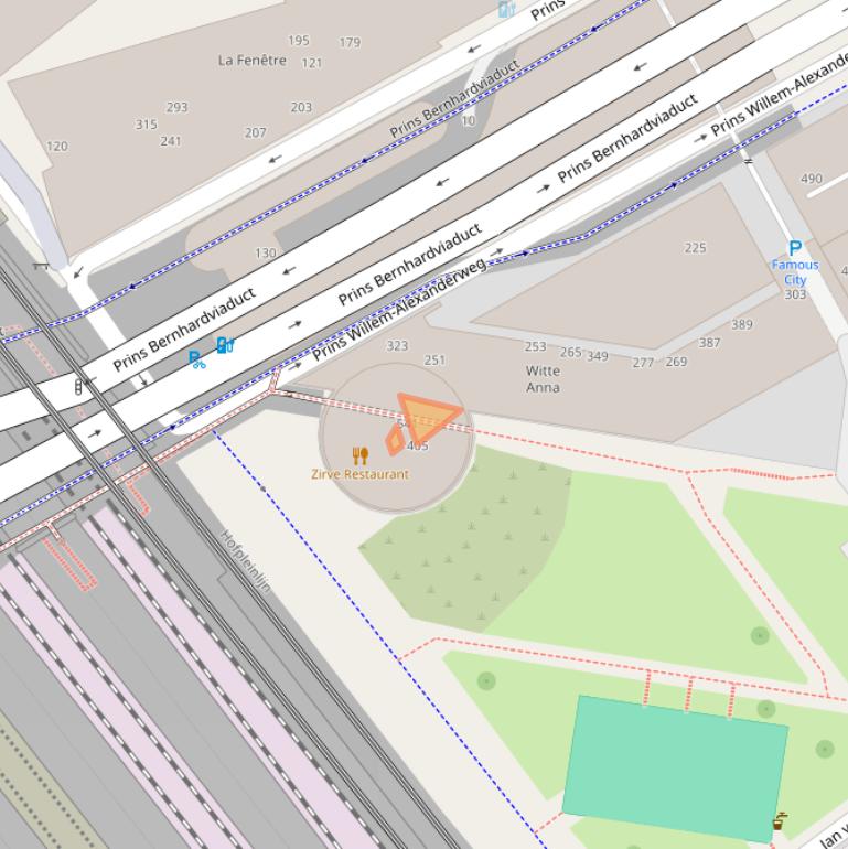 Kaart van postcodegebied 2595TZ.