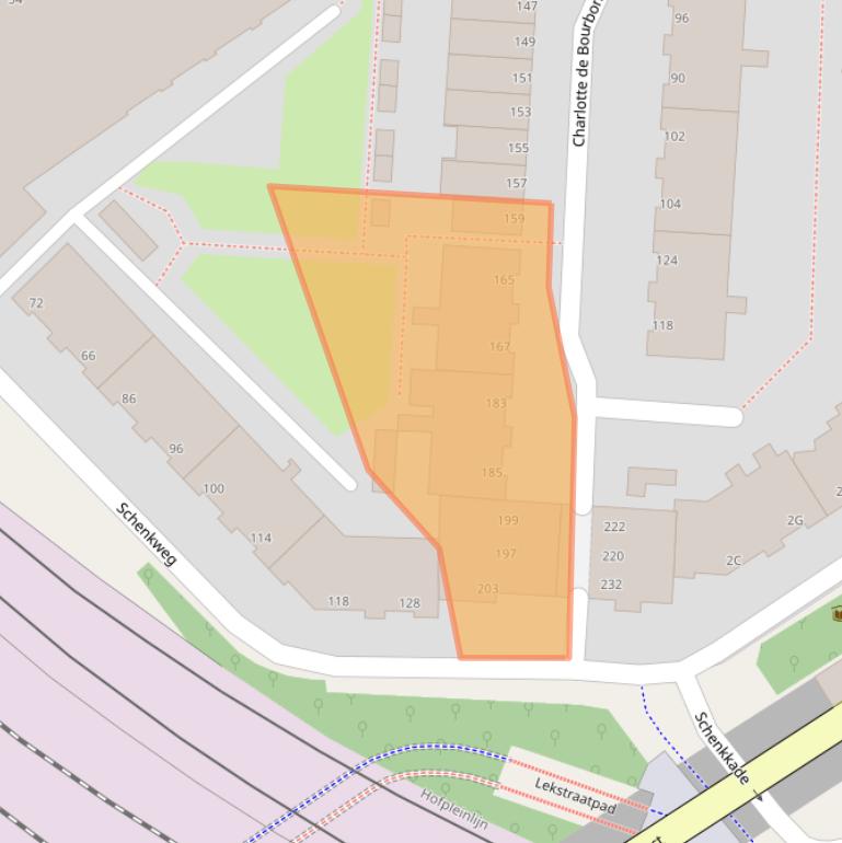 Kaart van postcodegebied 2595VL.