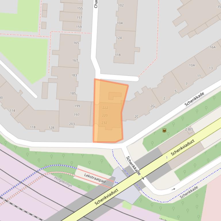 Kaart van postcodegebied 2595VS.