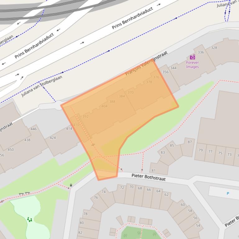 Kaart van postcodegebied 2595WK.