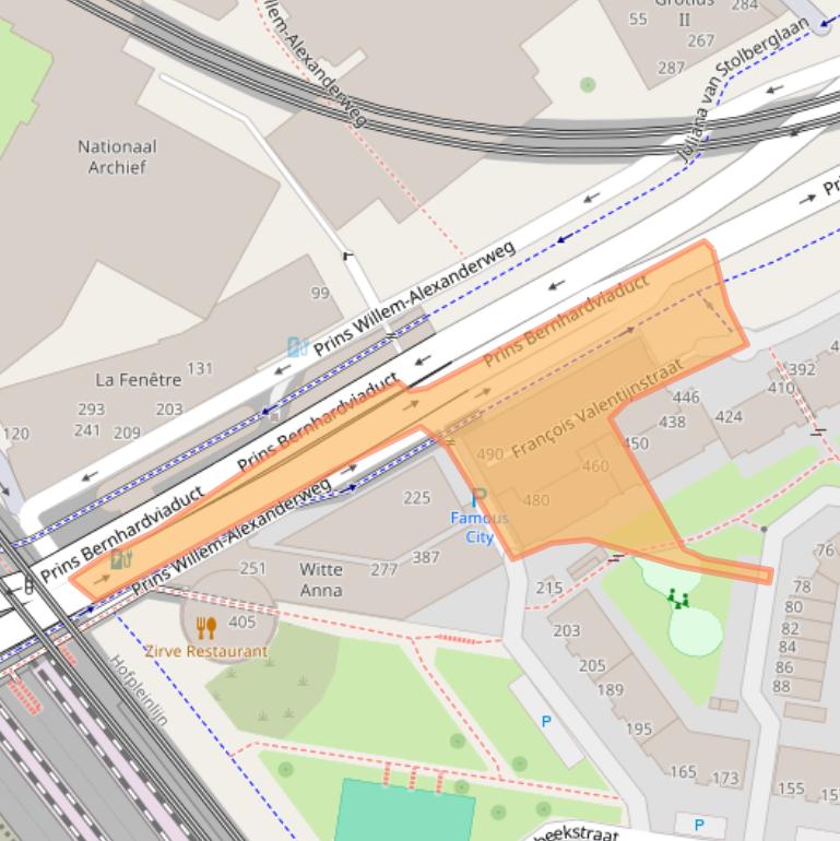 Kaart van postcodegebied 2595WN.