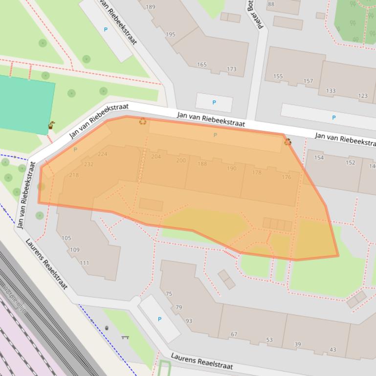 Kaart van postcodegebied 2595WZ.