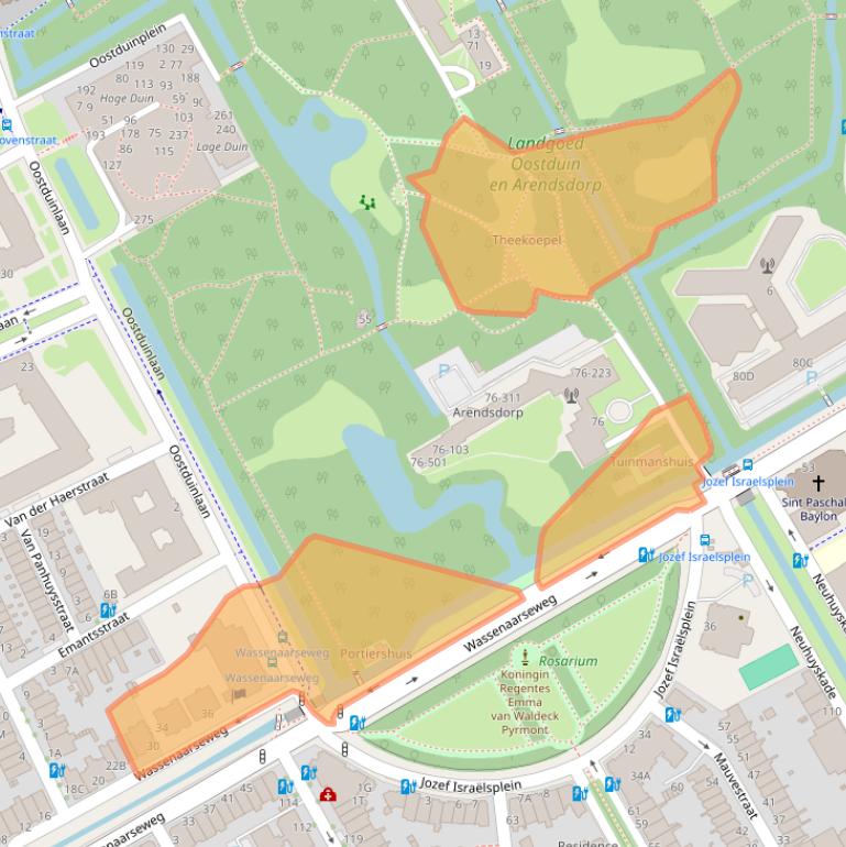 Kaart van postcodegebied 2596CJ.