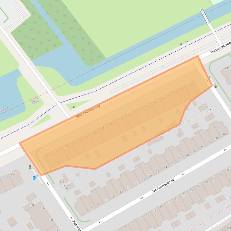 Kaart van postcodegebied 2596CS.