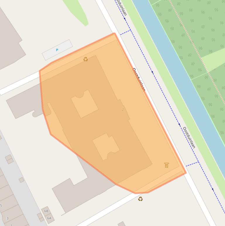 Kaart van postcodegebied 2596JM.