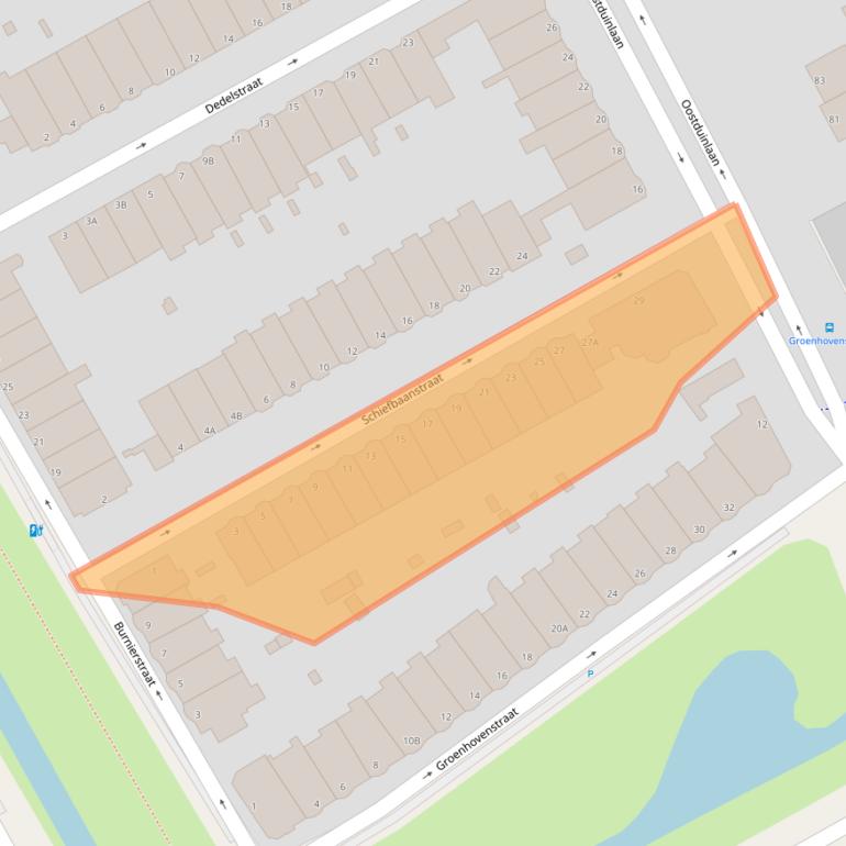 Kaart van postcodegebied 2596RC.